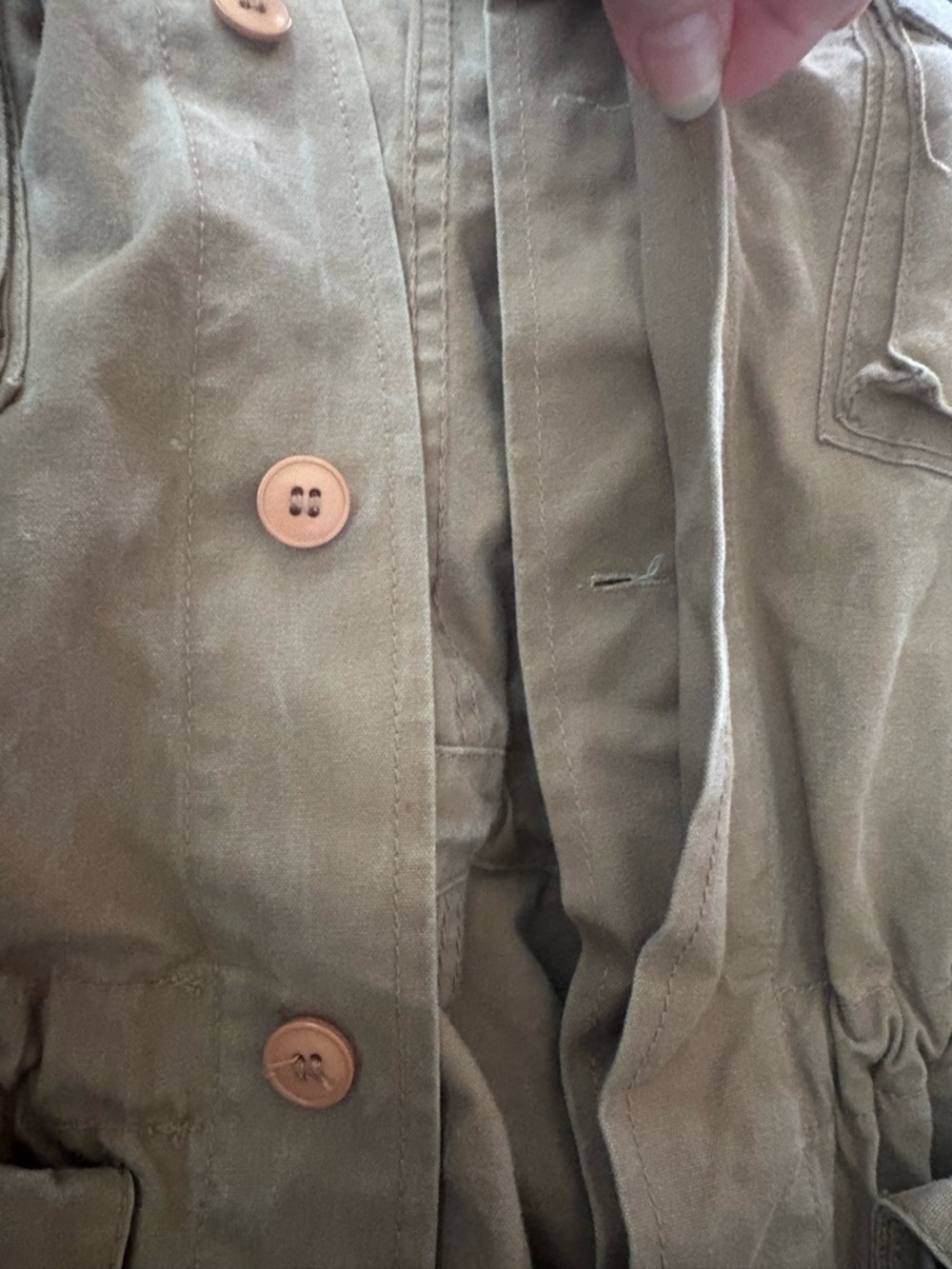 Vintage Banana Republic Safari Bush Jacket XS Italian Canvas Military Field Coat - Picture 16 of 16